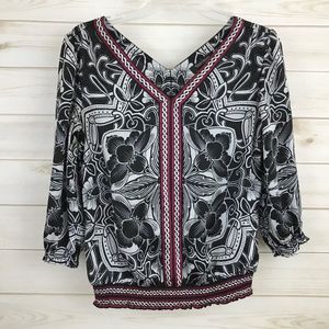 White House Black Market Tunic Blouse Sz 0